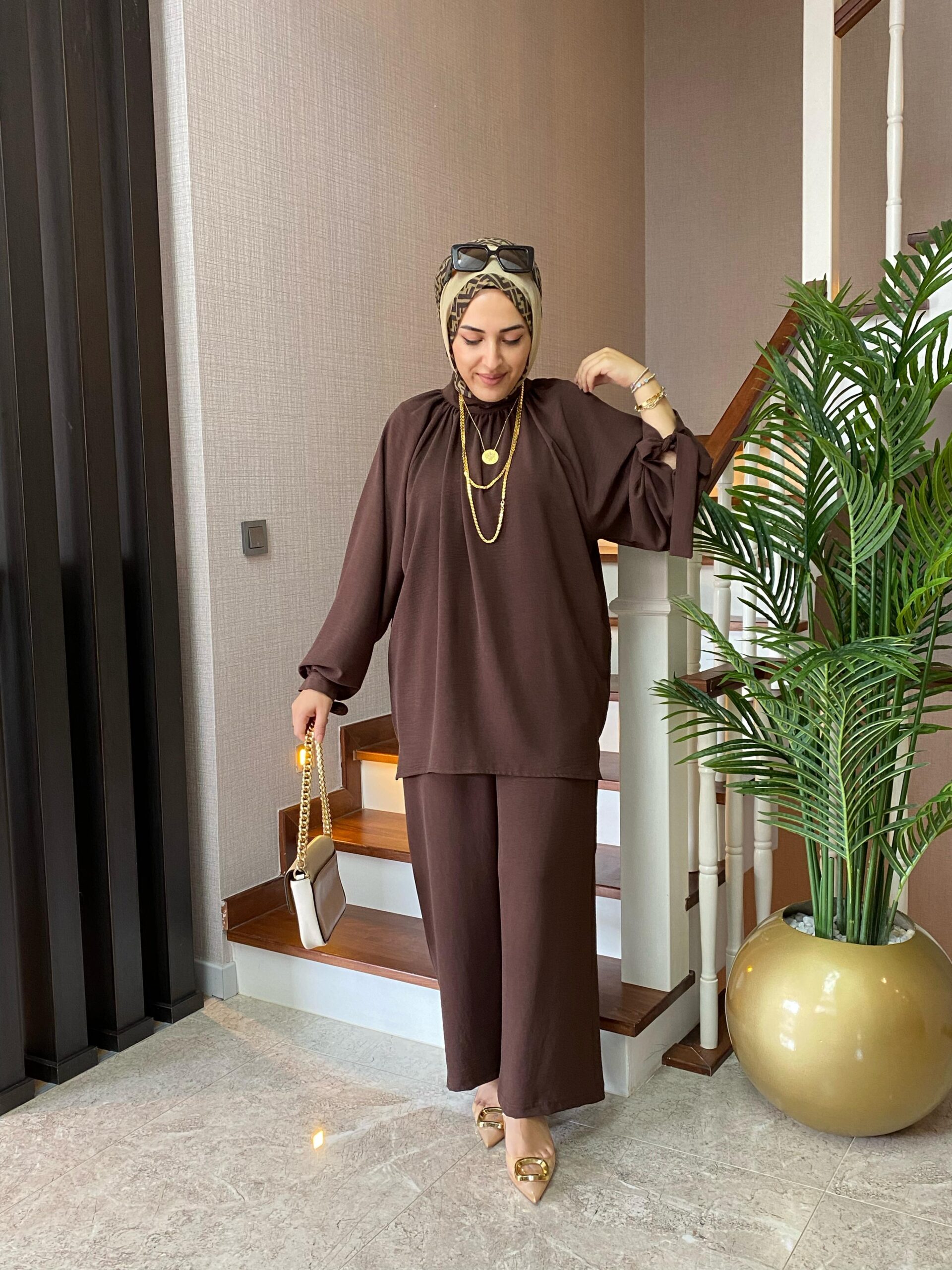 Ayrobin tunik pantolon takım - Görsel 7
