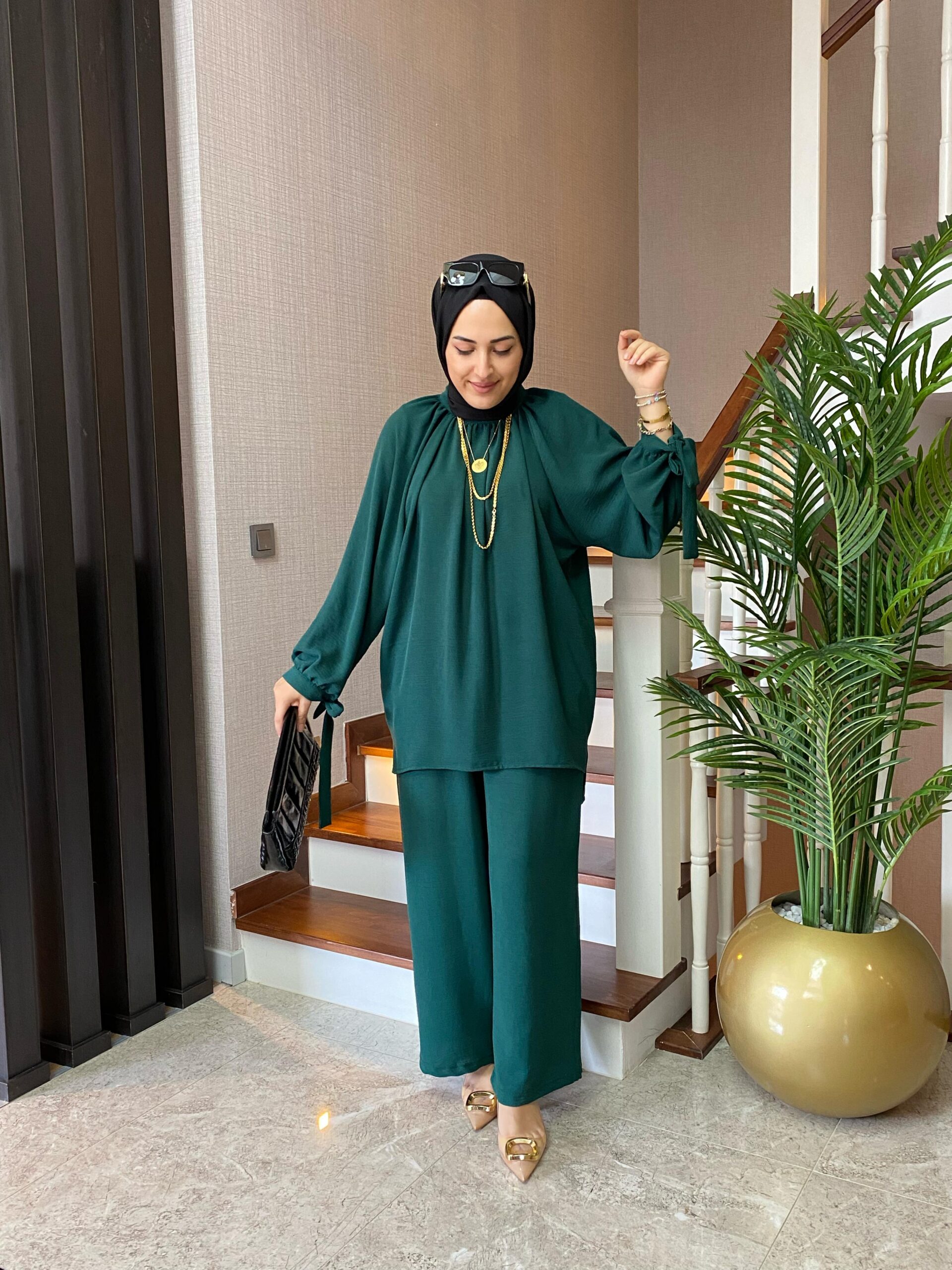 Ayrobin tunik pantolon takım