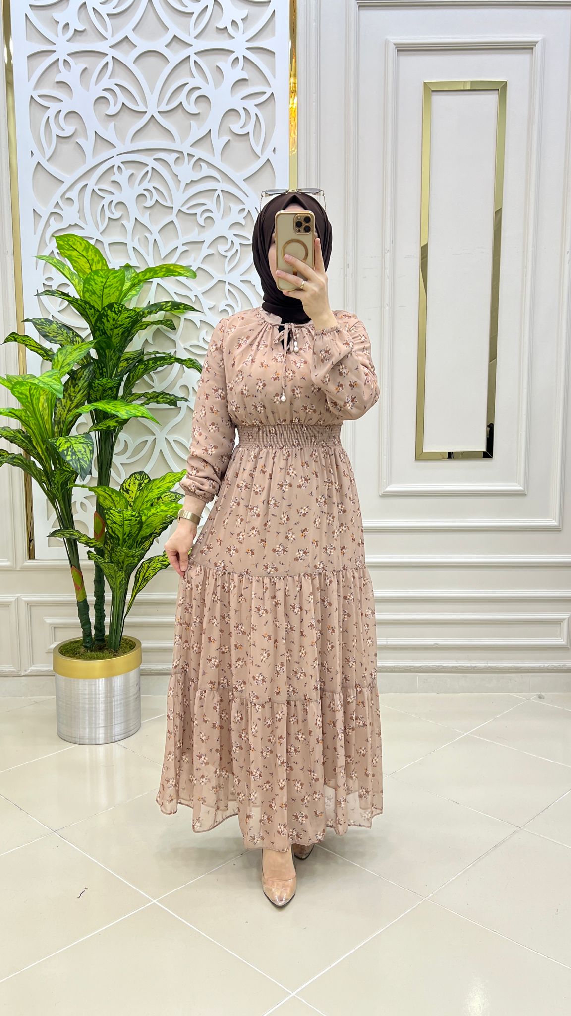 Kaşmir elbise şifon kumaş - Görsel 3