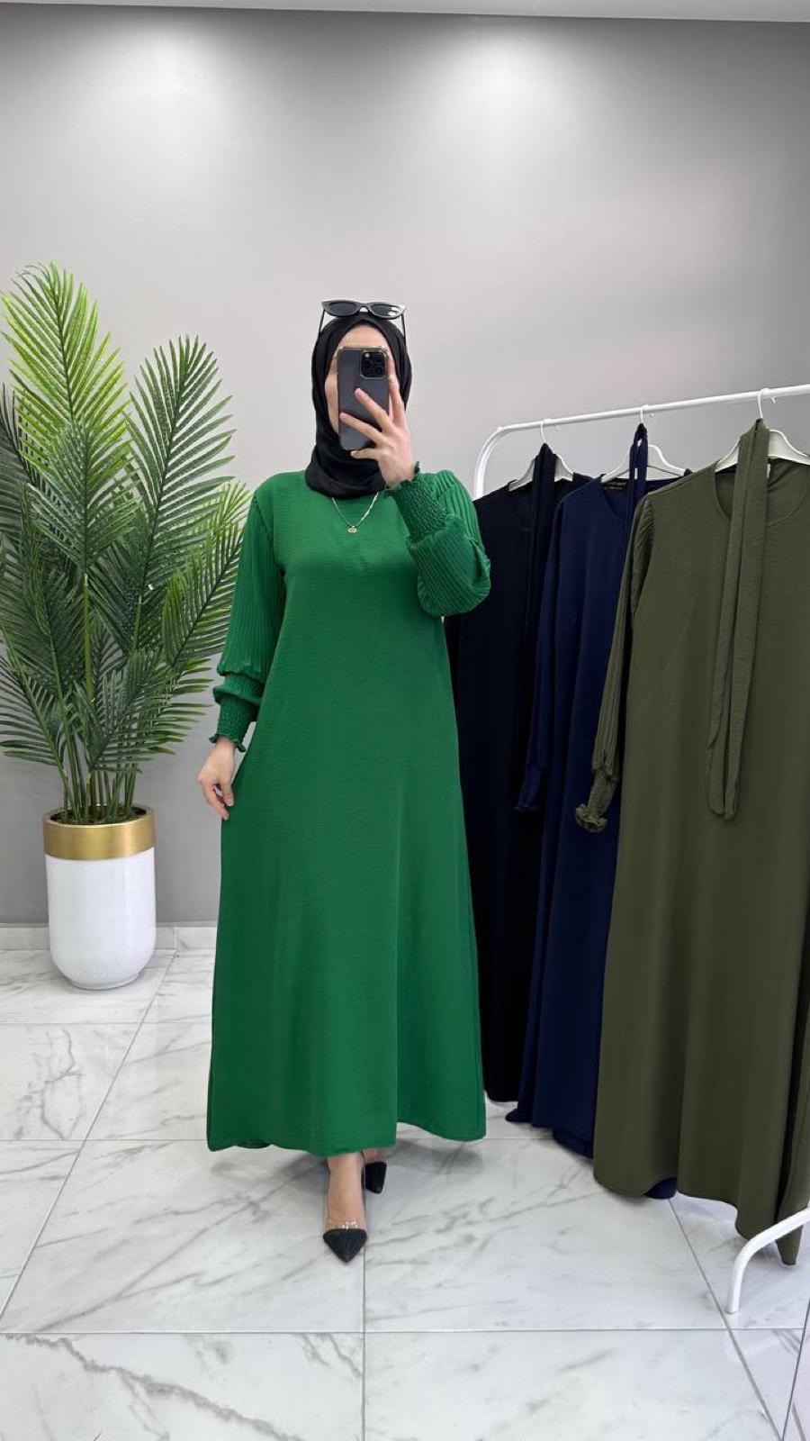 Buse elbise ayrobin kumaş - Görsel 7