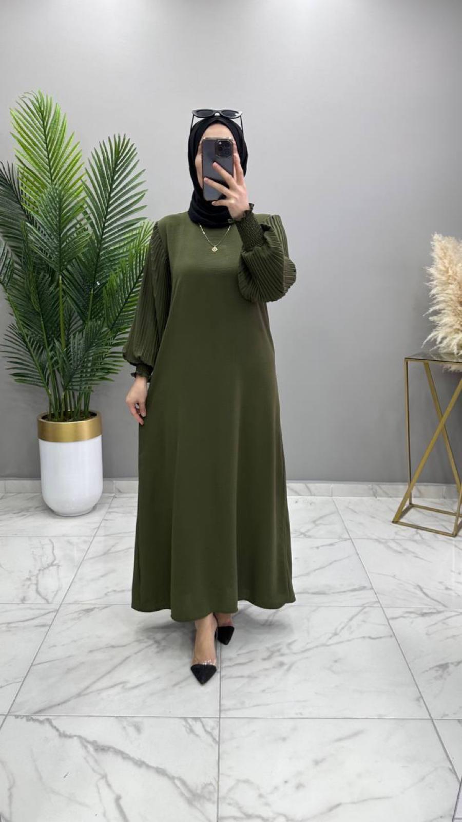 Buse elbise ayrobin kumaş - Görsel 5