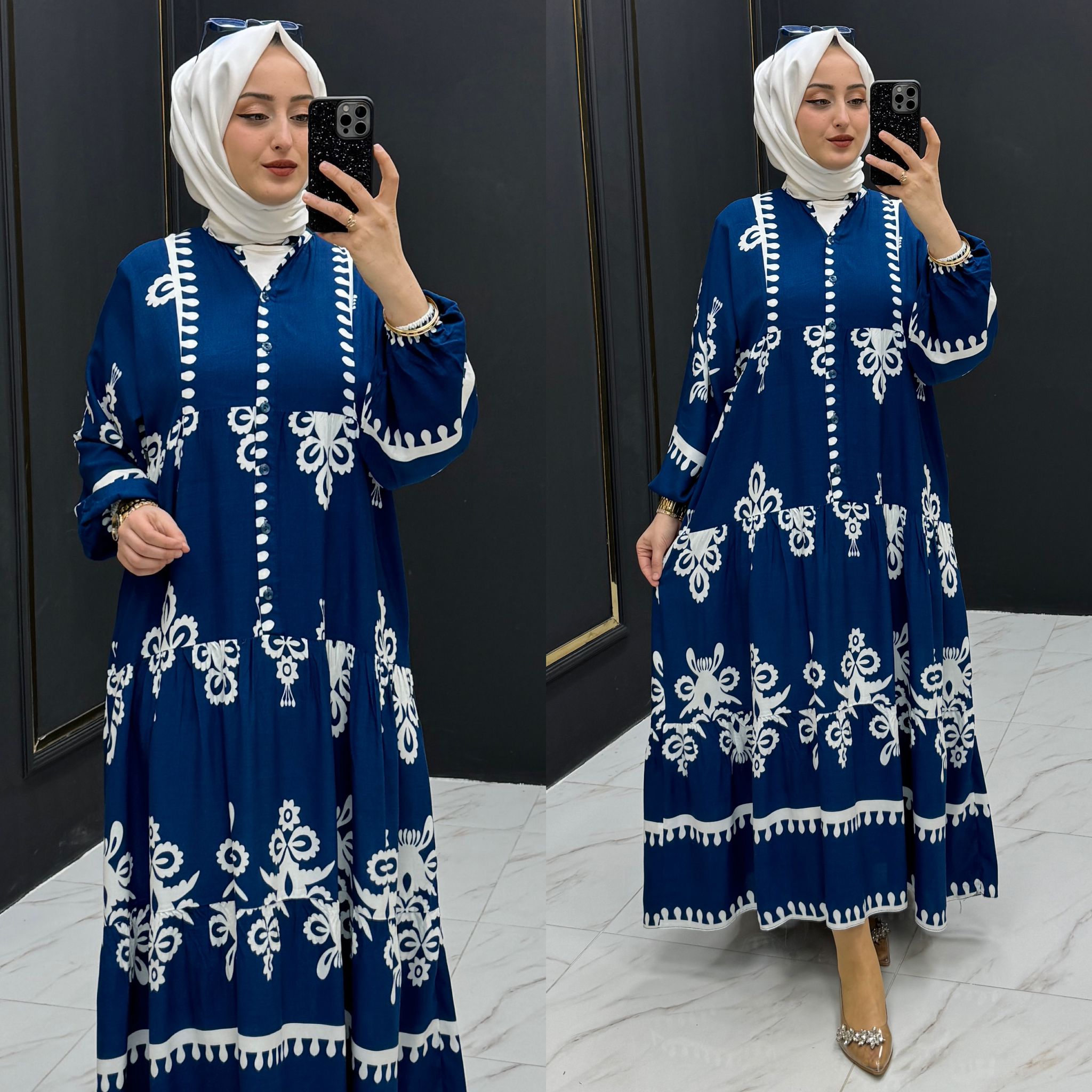 Tuğba elbise viskon kumaş - Görsel 6