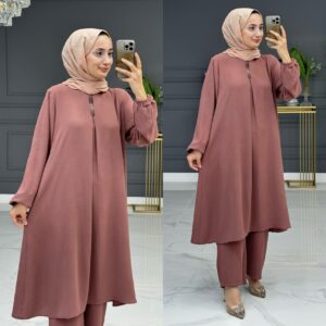 Efnur tunik takım ayrobin kumaş