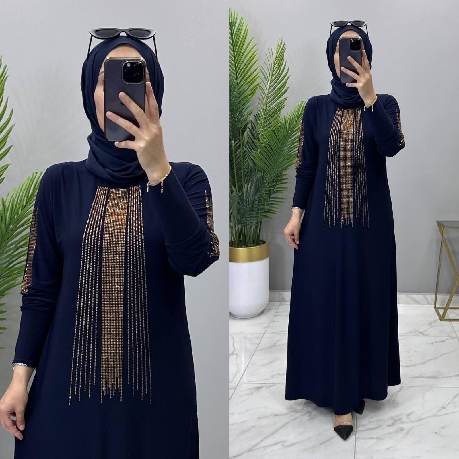 Meryem elbise sandy kumaş - Görsel 4