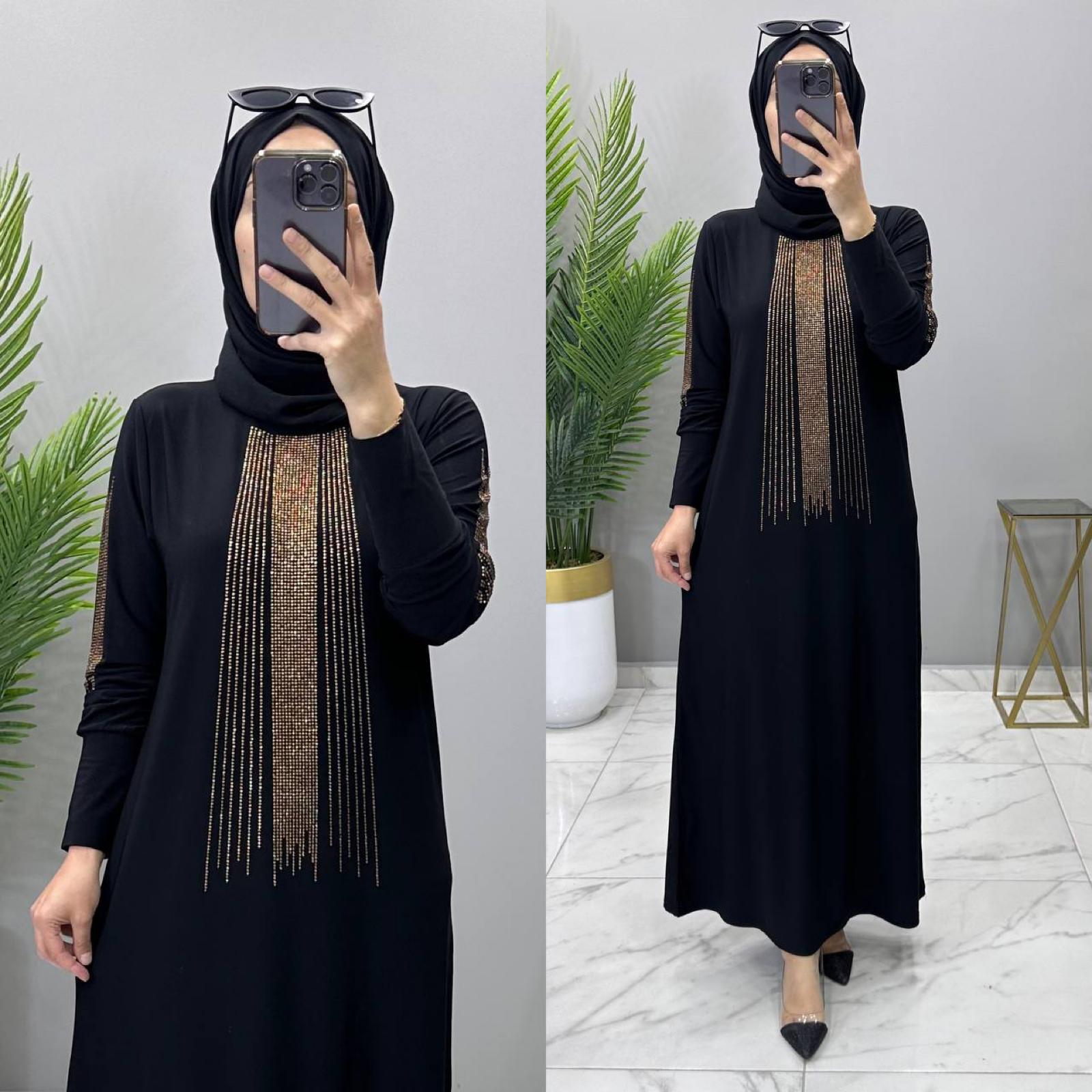 Meryem elbise sandy kumaş - Görsel 2
