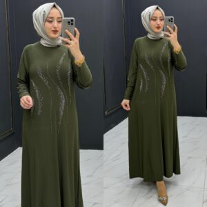İlknur elbise sandy kumaş