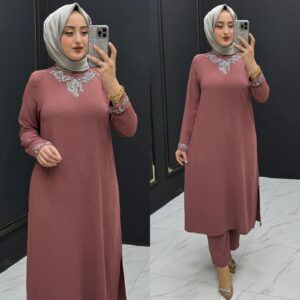 Zelal takım ayrobin krep kumaş