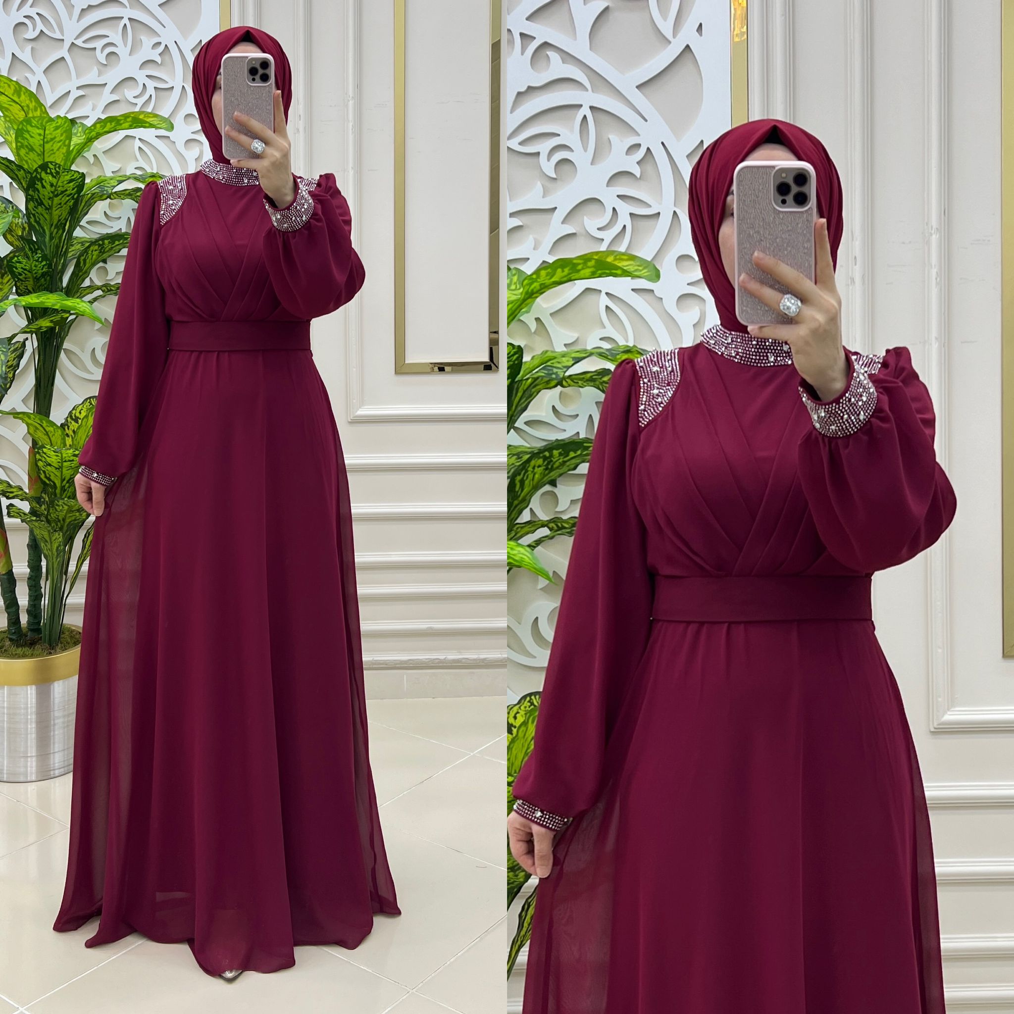 Hayal elbise şifon kumaş - Görsel 8