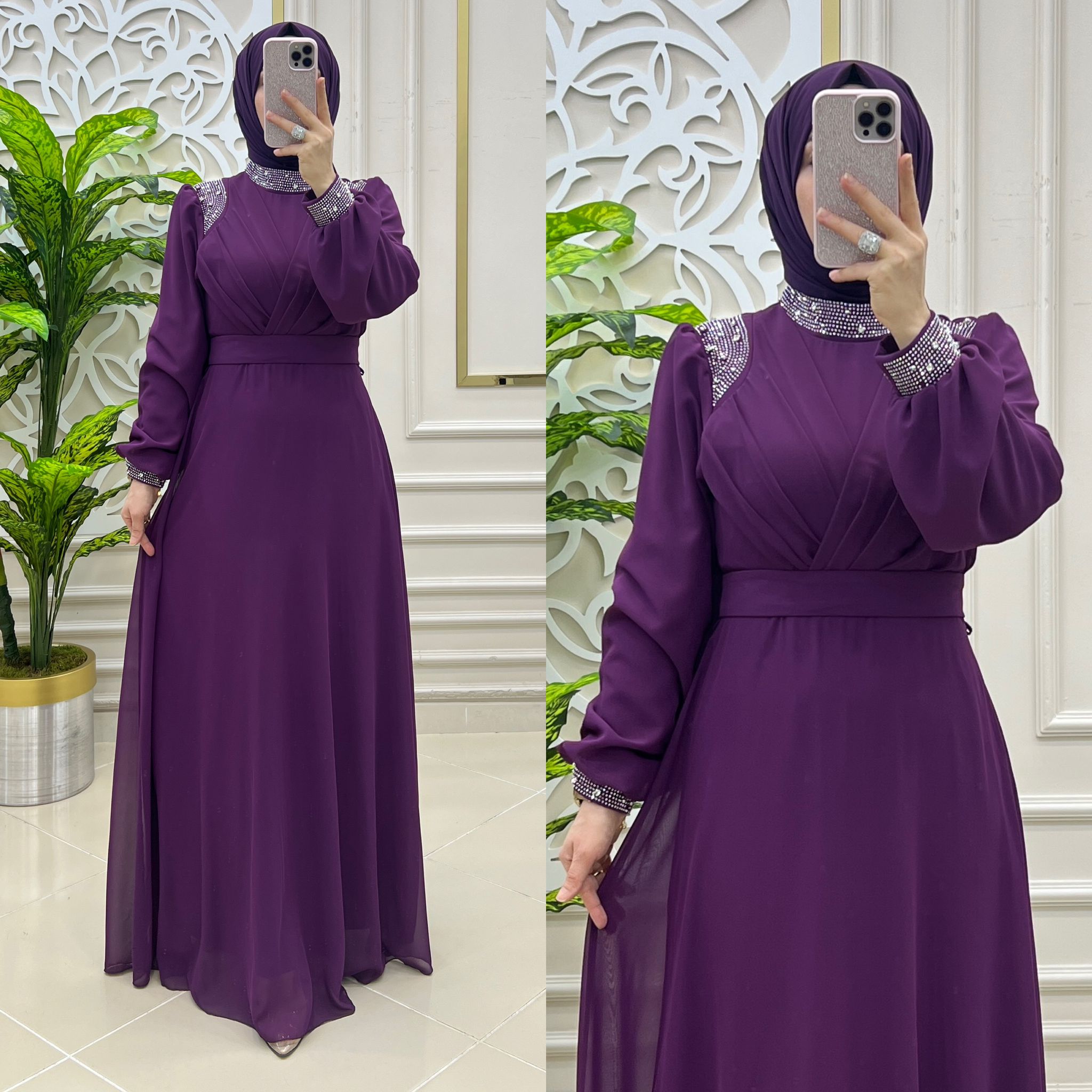 Hayal elbise şifon kumaş - Görsel 7
