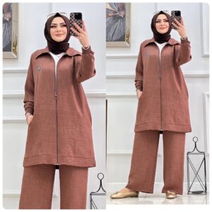 Carmen takım keten ayrobin kumaş