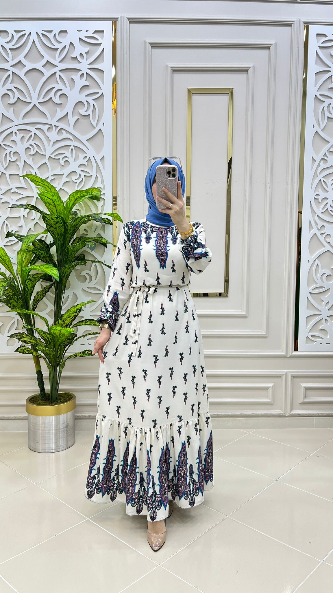 Rabia elbise viskon kumaş - Görsel 6