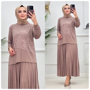 Ferda etekli takım tilta kumaş