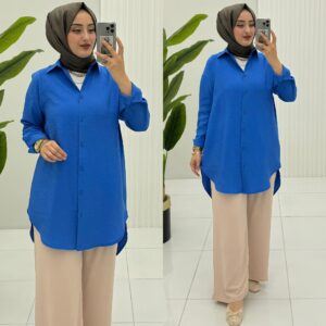 Melike tunik ayrobin kumaş
