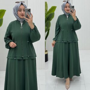 Sedef etekli takım krep kumaş