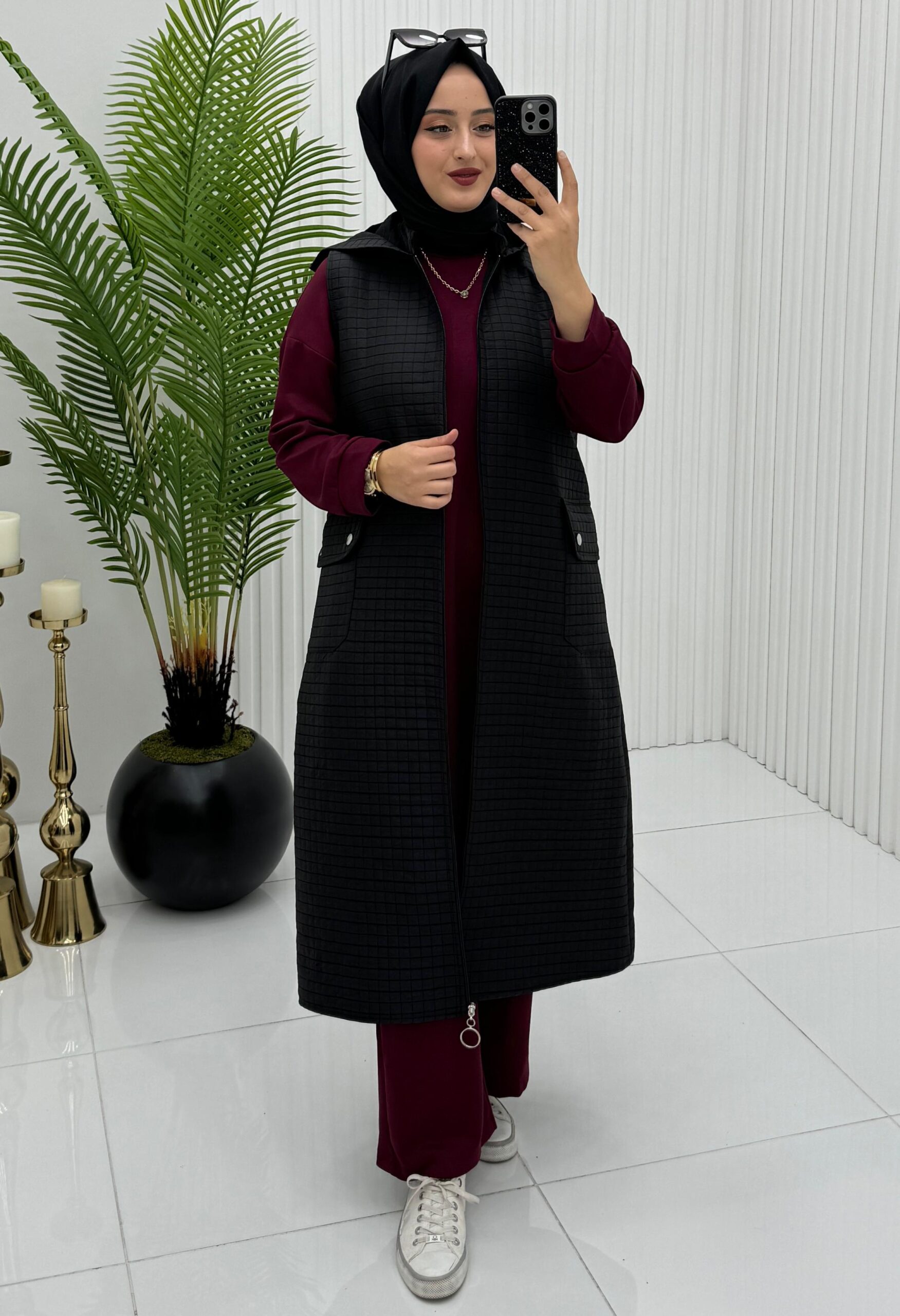 Yeliz kapitone yelek - Görsel 8