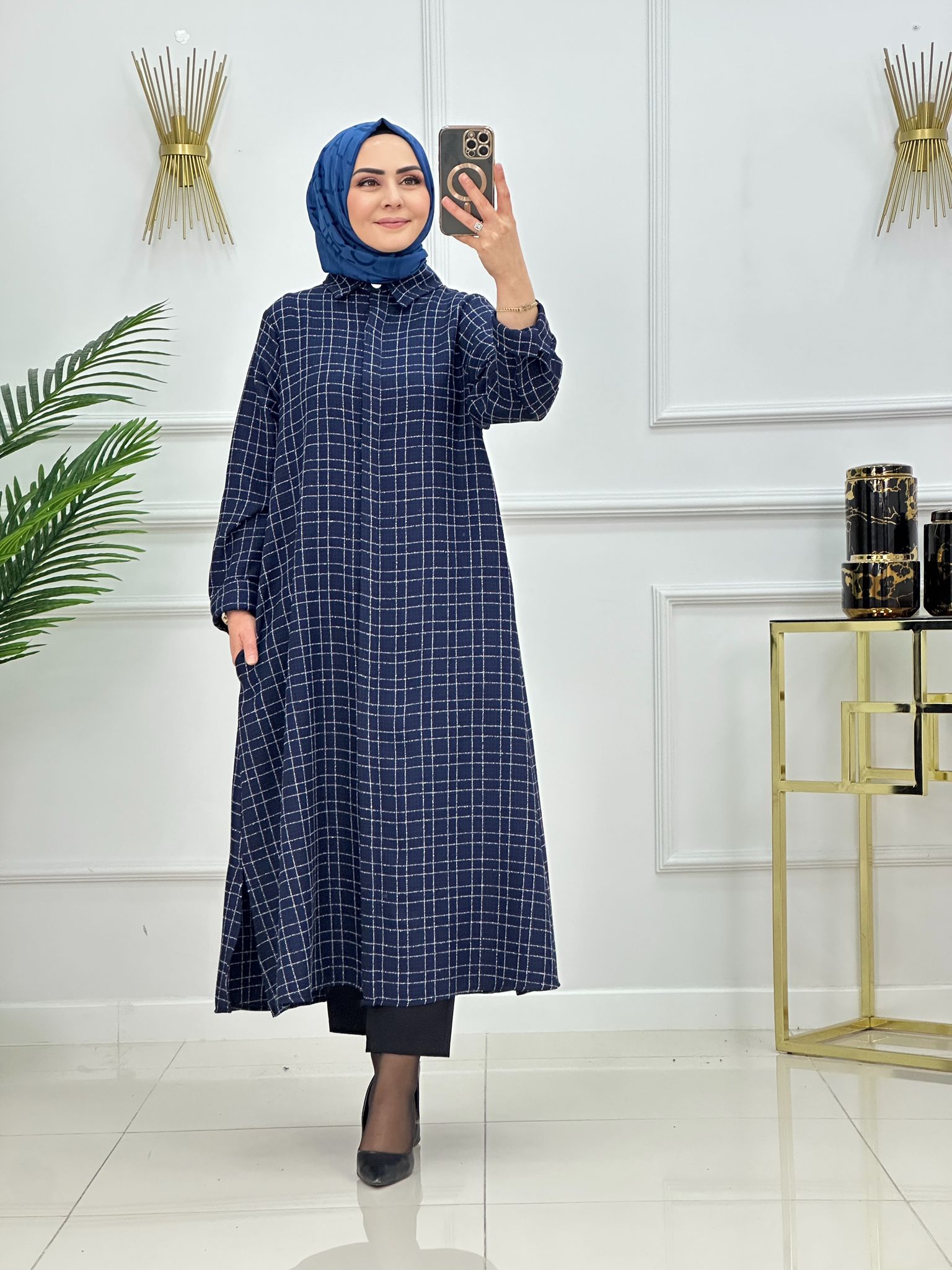 Lina gömlek yün efekt kumaş - Görsel 3